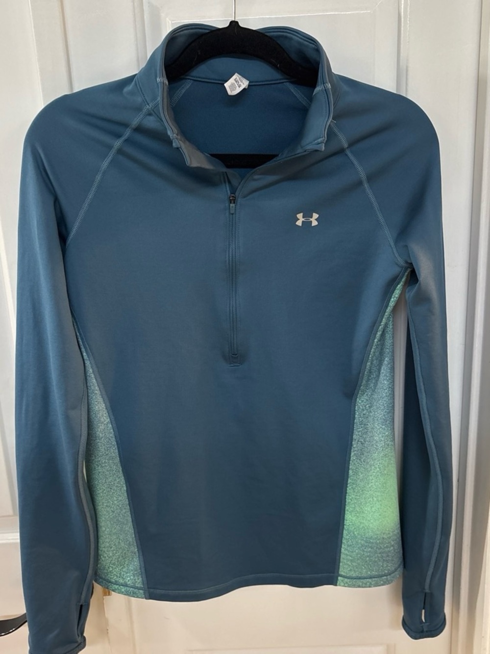 Under Armour Teal Half-Zip Pullover with Mint Panels